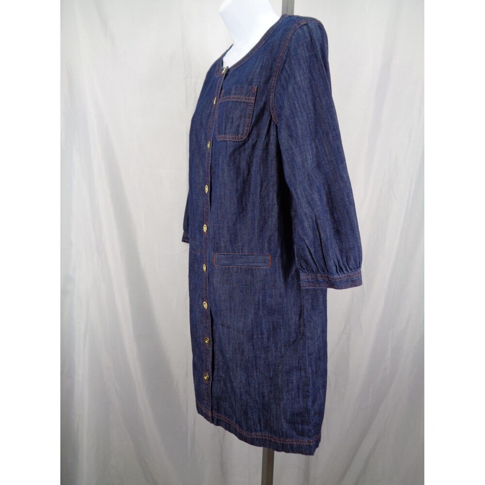 Talbots Petite Denim Utility Shirt Dress Size Medium Petite MP - Picture 3 of 11